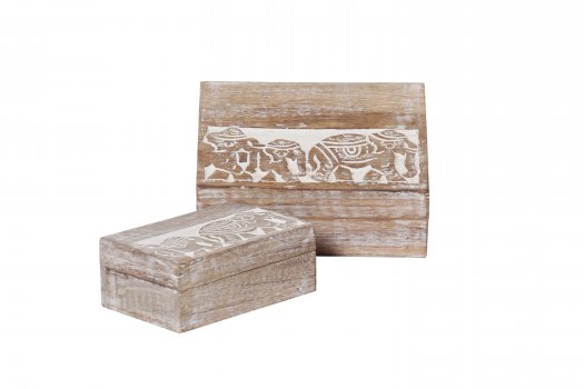 Carved Wooden Box Merchants of India products