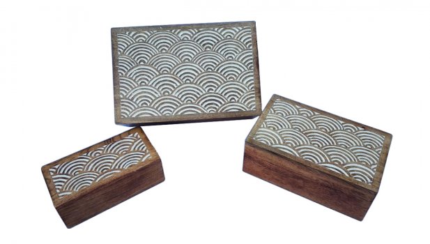 Carved Wooden Box Merchants of India products