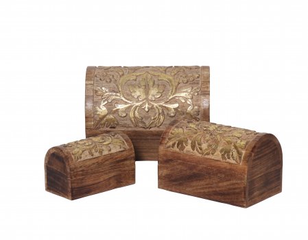 Carved Wooden Box Merchants of India products