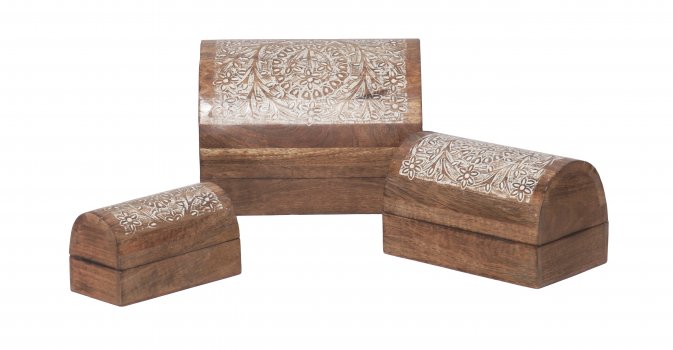 Carved Wooden Box Merchants of India products