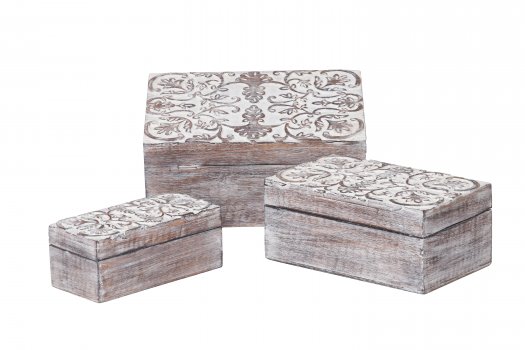 Carved Wooden Box Merchants of India products